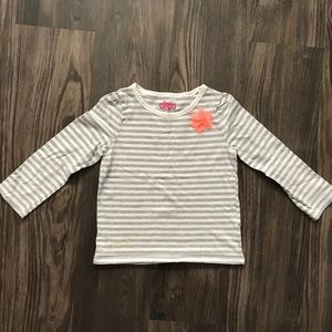 White and Gray Striped Shirt